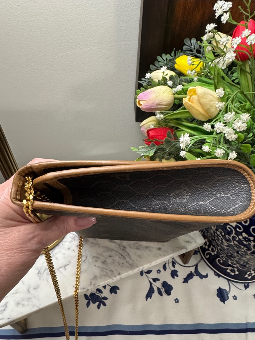 Christian Dior Vintage Honeycomb Crossbody Clutch - Picture 5 of 15